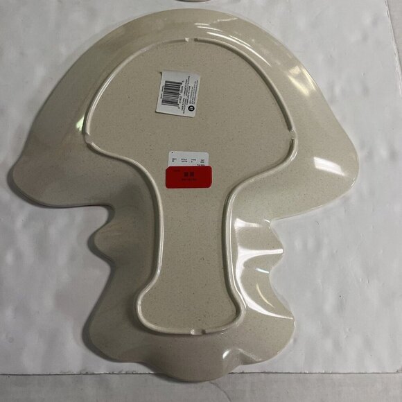 Mushroom Shaped Melamine Platter Serving Tray 16 X 14 Whimsical Boho 70s Retro 2 - Picture 7 of 10